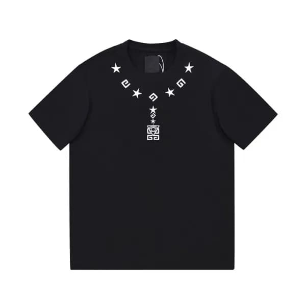 지방시 남성 크루넥 블랙 반팔티 - Mens Black Tshirts - giv0732x - 1