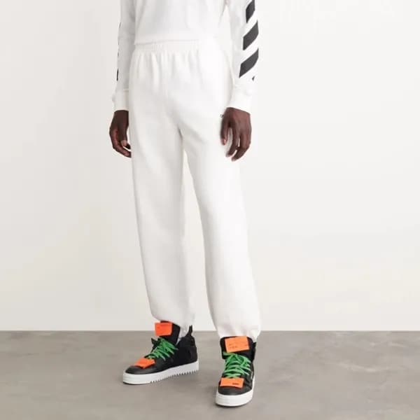 오프화이트 남성 캐쥬얼 화이트 팬츠 - Mens White Pants - off0839x - 1