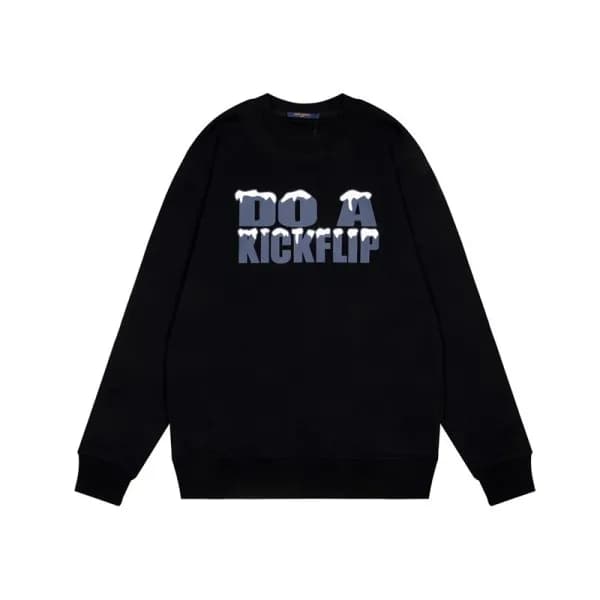 루이비통 남성 모던 블랙 맨투맨 - Mens Black Tshirts - lou05123x - 1