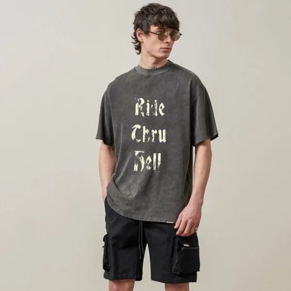 리프리젠트 남성 그레이 크루넥 반팔티 - Mens Gray Tshirts - rep0057… - 1