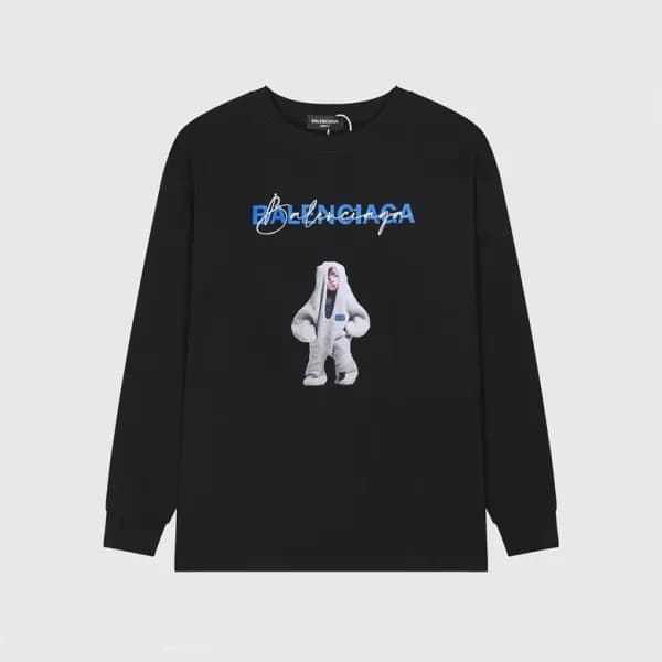 발렌시아가 남성 캐쥬얼 그레이 맨투맨 - Balenciaga Mens Gray Tshirt… - 1
