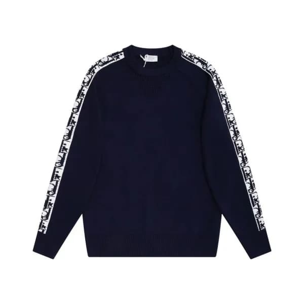 디올 남성 크루넥 네이비 스웨터 - Dior Mens Navy Sweaters - di02… - 1