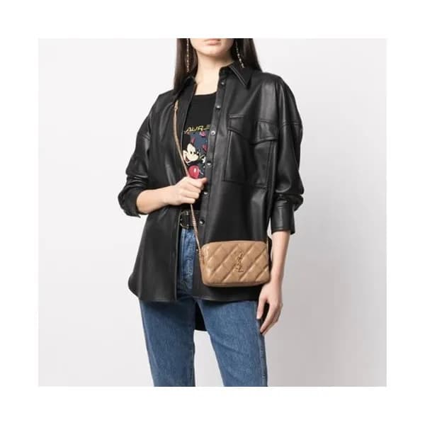 입생로랑 여성 베이지 새들백 - Saint Laurent Womens Beige Saddl… - 1