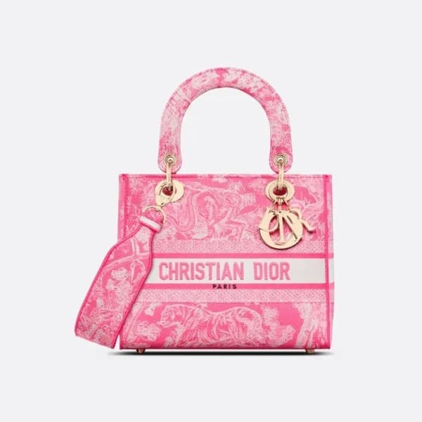 디올 여성 핑크 레이디백 - Dior Womens Pink Lady Bag - di88x - 1