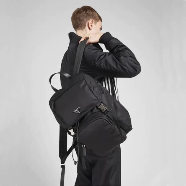 프라다 남성 블랙 백팩 - Prada Mens Black Back Pack - pr154x - 1