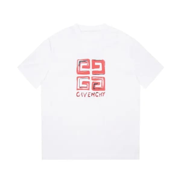 지방시 남성 크루넥 화이트 반팔티 - Givenchy Mens White Short Sle… - 1