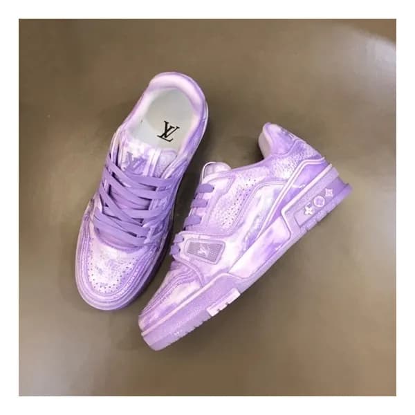 루이비통 남/녀 퍼플 스니커즈 - Louis vuitton Unisex Purple Sne… - 1