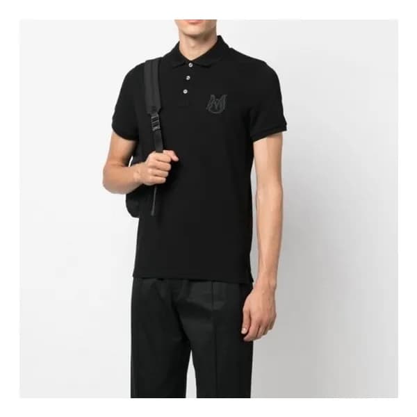 몽클레어 남성 블랙 폴로 반팔티 - Moncler Mens Black Tshirts - m… - 1