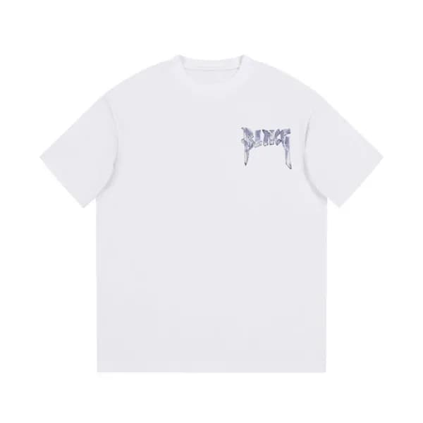 발렌시아가 남성 크루넥 화이트 반팔티 - Balenciaga Mens White Short… - 1