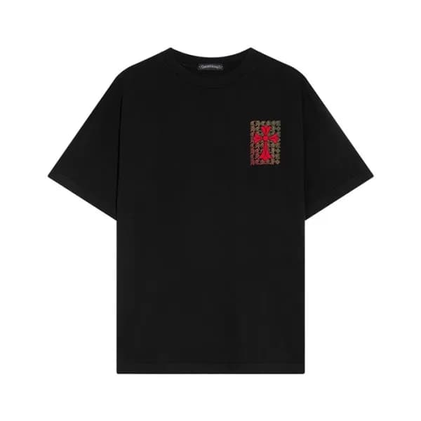 크롬하츠 남성 그레이 블랙 반팔티 - Chrom Hearts Mens Black Short… - 1
