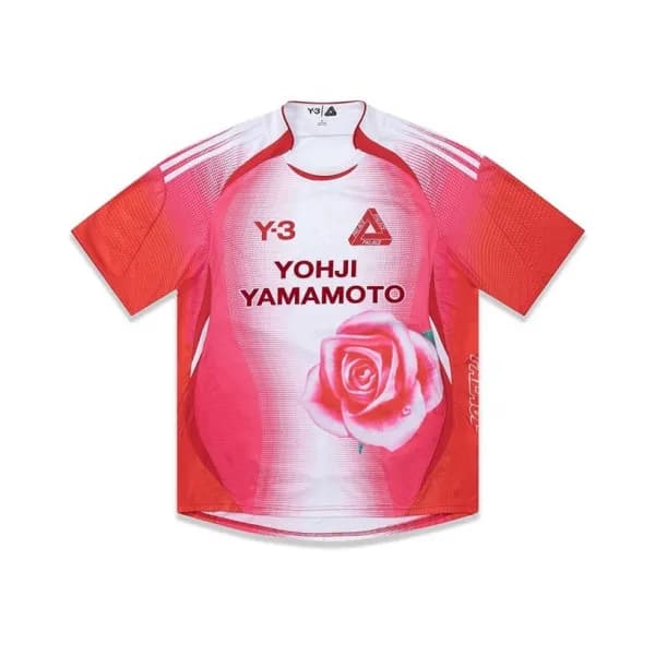 요지야마모토 남성 레드 크루넥 반팔티 - Y3 Mens Red Tshirts - y3/16… - 1