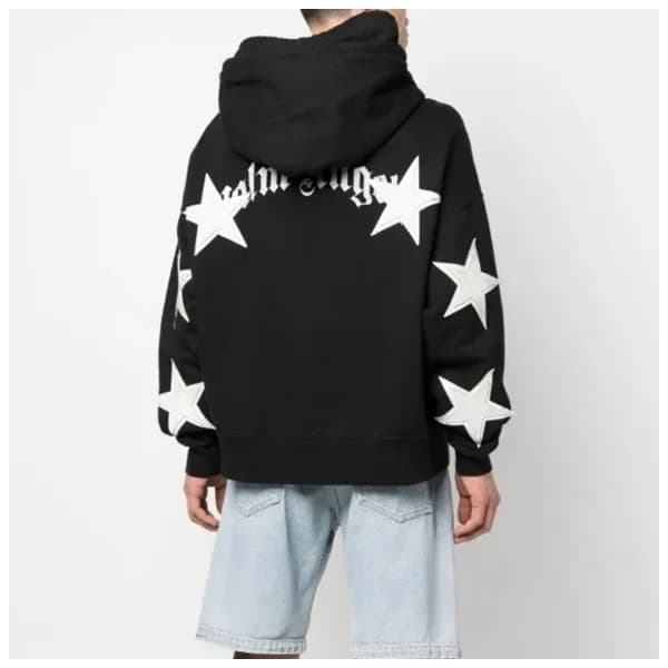 팜 엔젤스 남성 블랙 후드티 - Palm Angels Mens Black Hoodie - … - 1