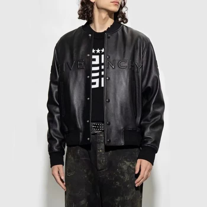 지방시 남성 블랙 가죽 자켓 - Givenchy Mens Black Jackets - gi… - 1