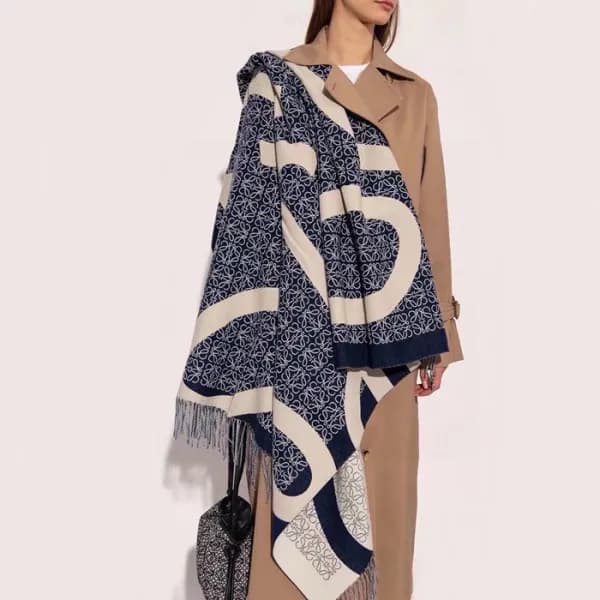 로에베 여성 네이비 머플러 - Loewe Womens Navy Muffler - acc15… - 1