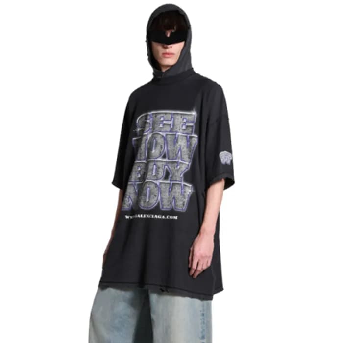 발렌시아가 남성 블랙 반팔티 - Balenciaga Mens Black Tshirts - … - 1