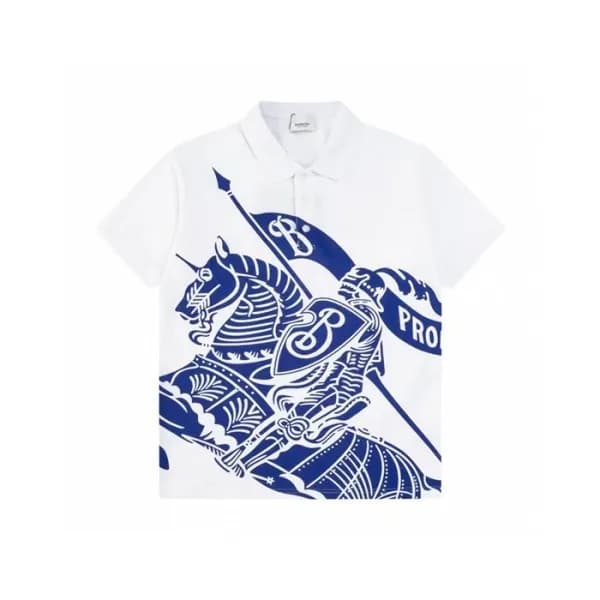 버버리 남성 화이트 폴로 티셔츠 - Burberry Mens White Tshirts - … - 1