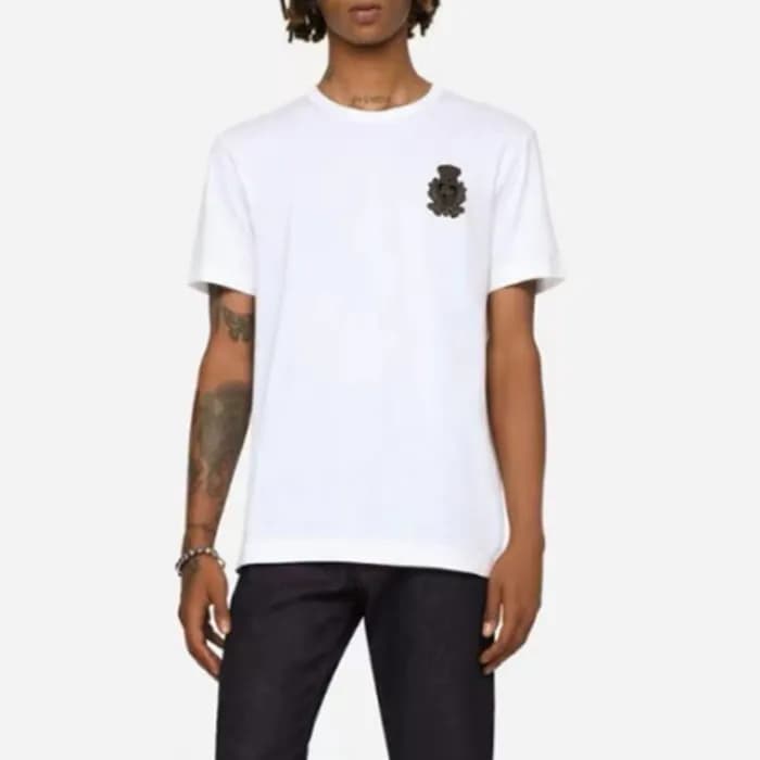 돌체앤가바나 남성 화이트 반팔티 - Dolce&Gabbana Mens White Tshir… - 1