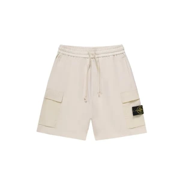 스톤아일랜드 남성 아이보리 반바지 - Stone Island Mens Ivory Half-… - 1