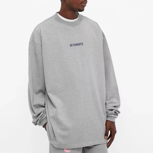 베트멍 남성 그레이 맨투맨 - Veiments Mens Gray Tshirts - vec8… - 1