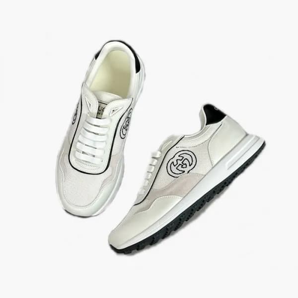 구찌 남성 화이트 스니커즈 - Gucci Mens White Sneakers - gus84… - 1