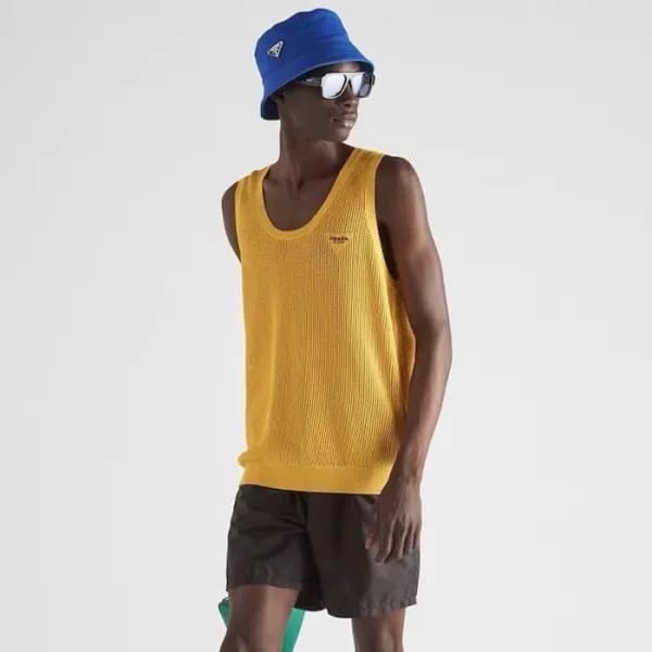 프라다 남성 라운드 나시 - Prada Mens Round Sleeveless Tshirt… - 1