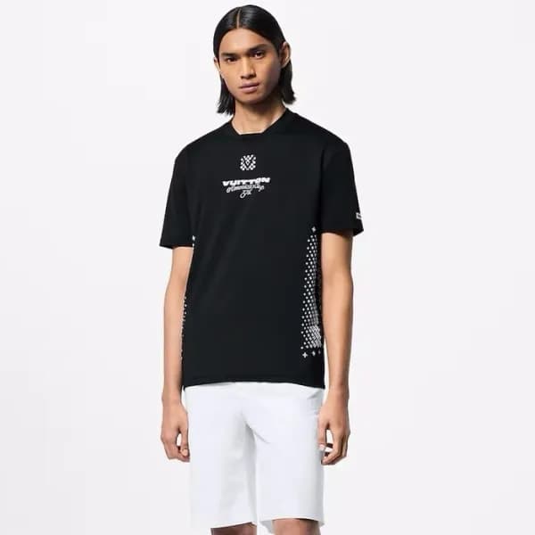 루이비통 남성 라운드 반팔 티셔츠 - Louis vuitton Mens Round Tshi… - 1