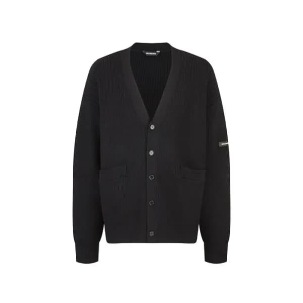 발렌시아가 남성 브이넥 가디건 - Balenciaga Mens V-neck Cardigan… - 1