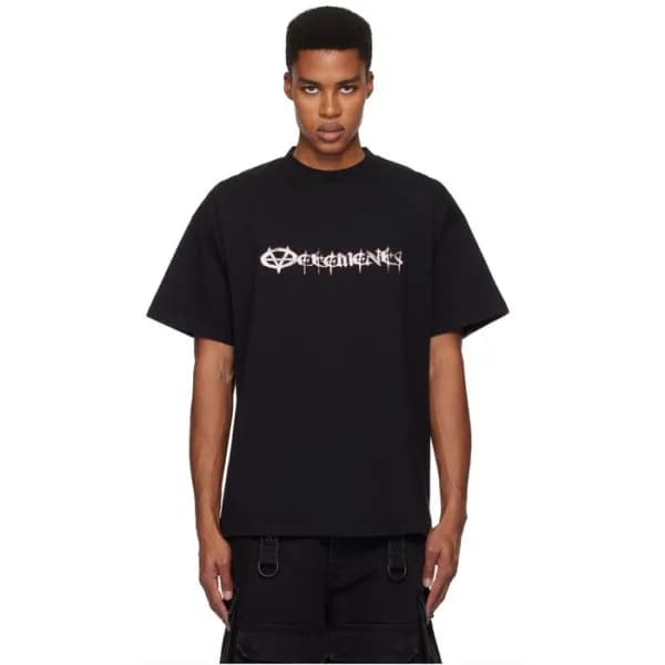 베트멍 남/녀 라운드 반팔 티셔츠 - Vetements Unisex Over Size Ts… - 1