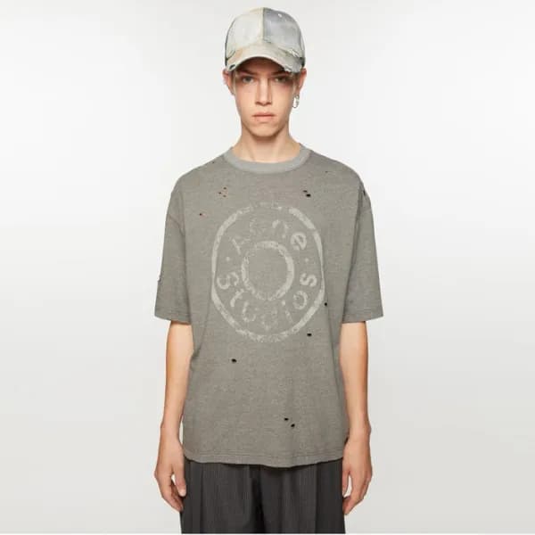 아크네 남/녀 라운드 반팔티 - Acne Unisex Round Tshirt - anc51… - 1