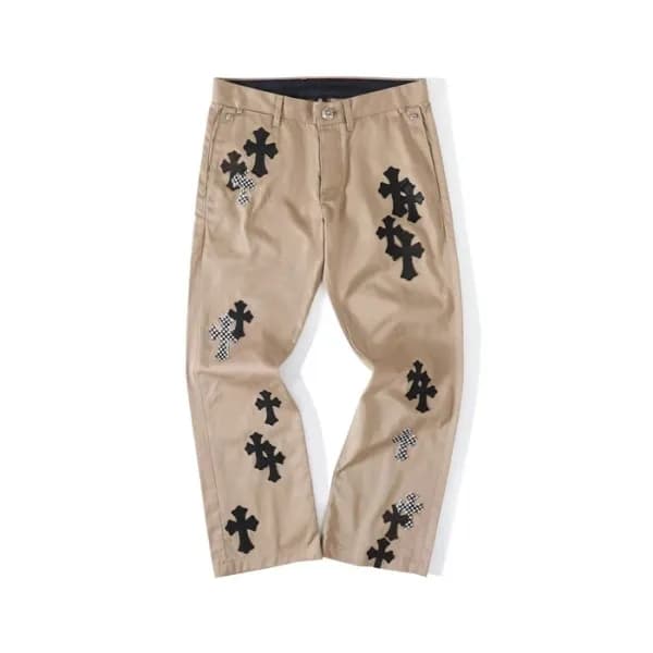 크롬하츠 남성 베이지 청바지 - Chrom Hearts Mens Beige Jeans - … - 1