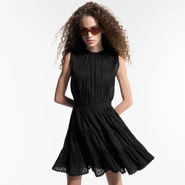 루이비통 여성 모노그램 필 쿠페 티어드 드레스 - Louis vuitton Womens M… - 1