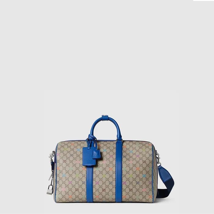 구찌 남성 GG 멀티컬러 미디엄 더플백 - Gucci Mens GG Multicolor M… - 1