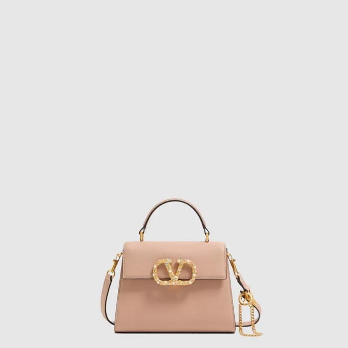 발렌티노 여성 가라바니 브이슬링 주얼 로고 스몰 핸드백 - Valentino Womens … - 1