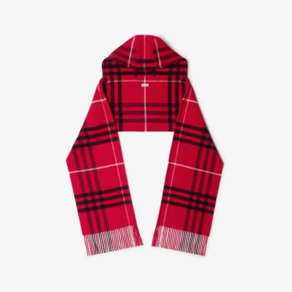 버버리 남/녀 체크 후드 스카프 - Burberry Unisex Checked Hooded… - 1