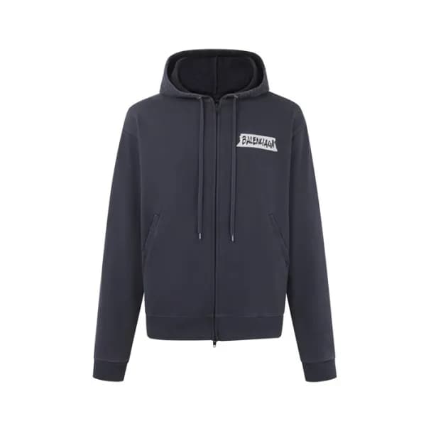 발렌시아가 남/녀 집업 후드티 - Balenciaga Unisex Zip-up Hooded… - 1