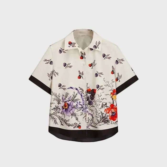 디올 여성 반팔 블라우스 - Dior Womens Short-Sleeved Blouse -… - 1