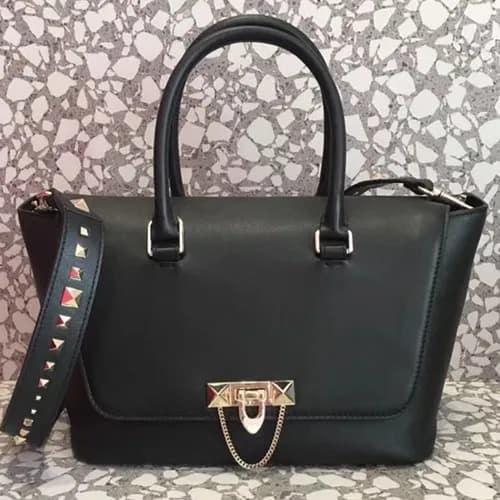Valentino Garavani Demilune Leather Tote Shoulder … - 1