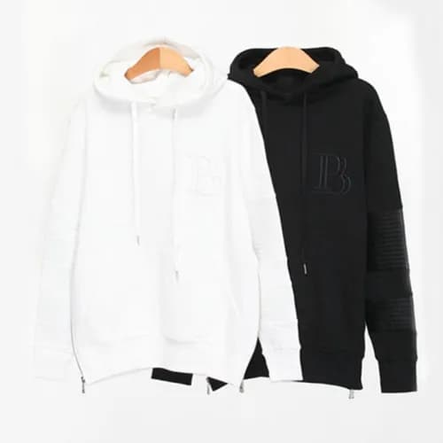 Balmain 2018 Leather Linkle Cotton Hood Tee - 발망 레… - 1