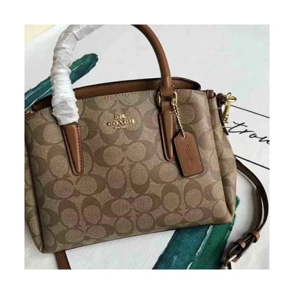 Coach Leather Tote Shoulder Bag,24cm - 코치 레더 토트 숄더… - 1