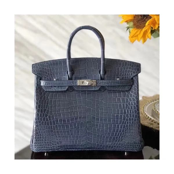 Hermes Birkin Crocodile Leather Tote Shoulder Bag… - 1