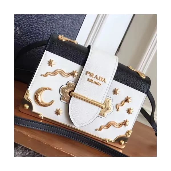 Prada 2018 Cahier Leather Shoulder Bag,18cm - 프라다 … - 1