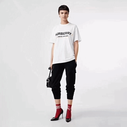 Burberry 2019 Mm/Wm Print Logo Cotton Short Sleeve… - 1