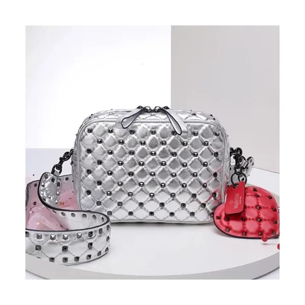 Valentino 2019 Leather Ruckstud Camera Small Shoud… - 1
