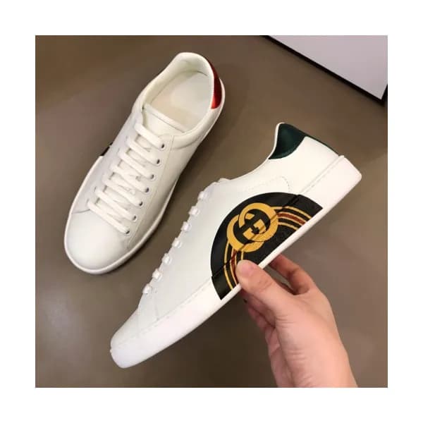 Gucci 2019 Mens Ace GG Logo Leather Sneakers - 구찌 … - 1