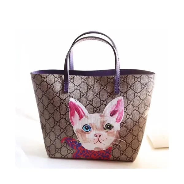 Gucci 2019 Supreme Mini Tote Bag,21CM - 구찌 2019 수프… - 1