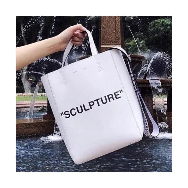 Off White 2019 Leather Bucket Tote Shoulder Bag,30… - 1