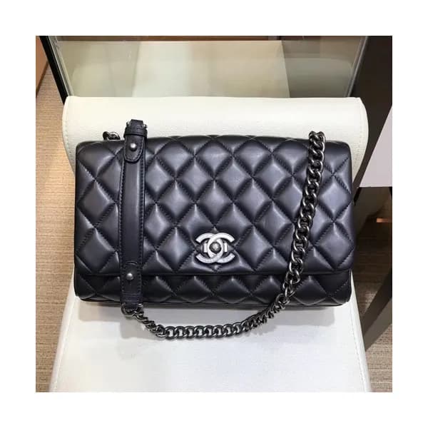 Chanel 2019 Leather Women Chain Shoulder Bag,28CM … - 1