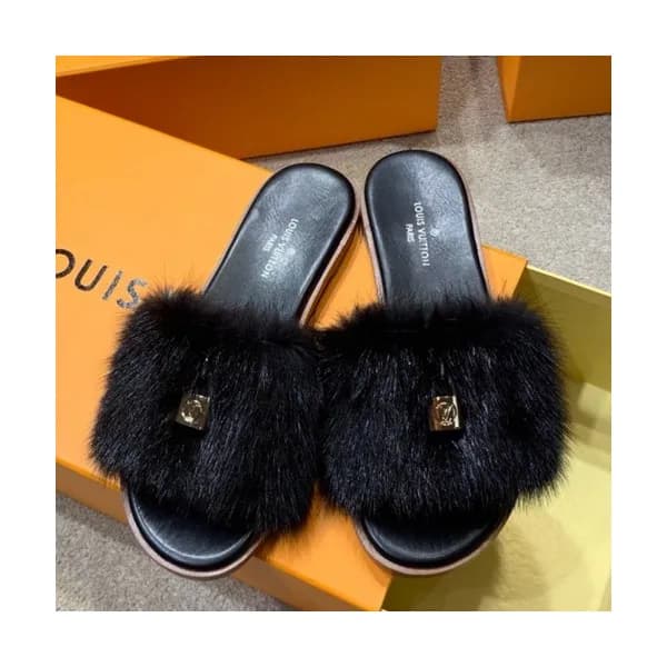 Louis Vuitton 2019 Ladies Mink Fur Slipper - 루이비통 … - 1