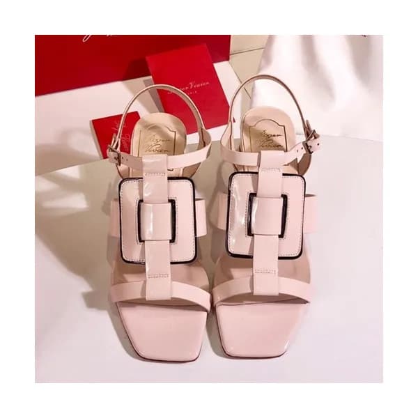 Roger Vivier 2019 Ladies Leather Middle-heel Sanda… - 1