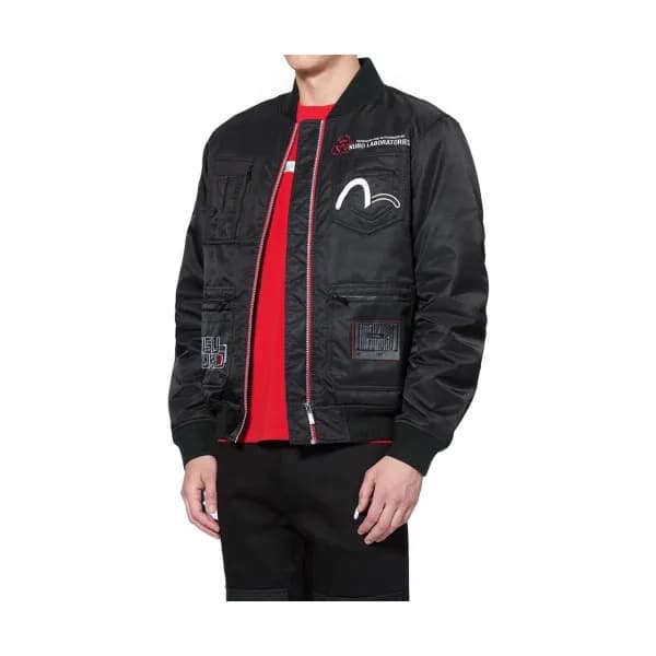 Evisu Mens Embroidery Evisukuro Casual Down Jacket… - 1